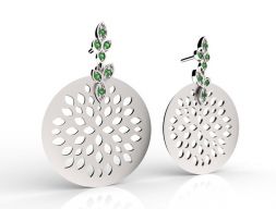 Серьги Нежные листья 4 3D модель