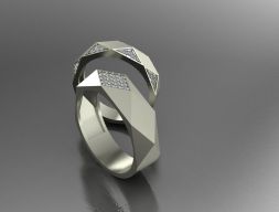 Комплекты ювелирных помолвочных колец 3D модель
