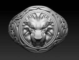 Кольцо короля льва с резьбой по дереву 3D модель