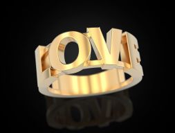 Кольцо LOVE 3 3D модель