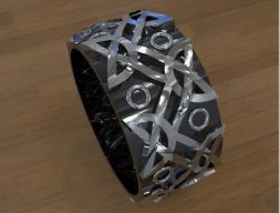Кольцо Withc Wicca с кельтскими орнаментами викингов Модель для 3D печати Модель для 3D печати