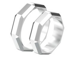 Набор из двух геометрических граней точеного кольца Модель для 3D печати Модель для 3D печати