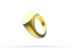 Кольцо с печаткой 3D модель
