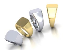 Коллекция перстней с печатками 4rings PACKAGE 3D модель