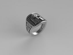 Спартанское кольцо с печаткой 3D модель