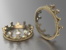 Кольцо для женщин 9 Crown Litele 3D модель