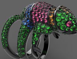 Копия кольца хамелеон Boucheron золото 3D модель печати
