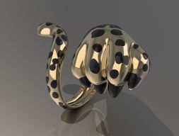 Кольцо лапы леопарда 3D модель