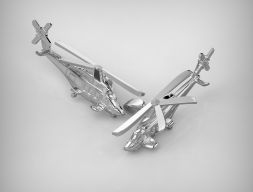 191002 Запонки AW139 3D модель