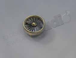 Запонки ювелирные Самолеты Турбина дизайн 3D модель
