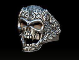 кольцо череп 3D модель