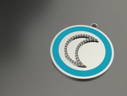 Модель 81 Crescent Moon Enamel Necklace 3D модель