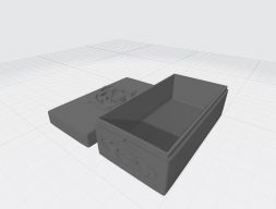 в коробке со знаком гороскопа Рыбы 3D модель