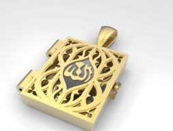 кулон-книга 3D модель