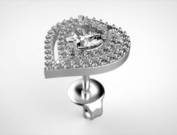 Серьги-сердечки 3D модель