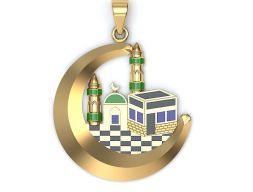 Золотая подвеска Makka Madina 3D модель