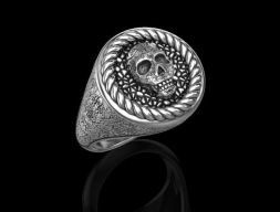 Кольцо с черепом 11 3D модель