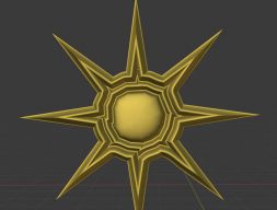 Ожерелье с подвеской Sun Star 1 3D модель