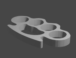3D модель Brass Knuckles Низкополигональная модель для 3D печати