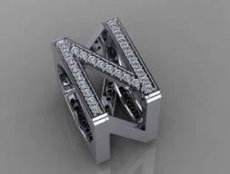 Модель для 3D-печати N с 4 сторон