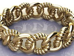 Кабельная цепь Золотое кольцо 3D модель