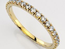 Модель помолвочного кольца Pave Diamond 3D