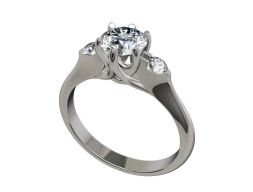 Помолвочное кольцо Solitaire Trilogy Ring Model-CC87 3D модель