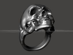 Кольцо с черепом 3D модель