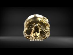 Кольцо с черепом Модель 3D печати
