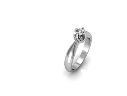 Помолвочное кольцо с пасьянсом 3D модель