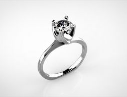 Спиральное помолвочное кольцо 17мм 3D модель