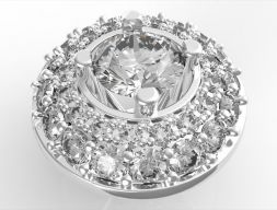 Серьги Rollover Halo Diamond 3D модель