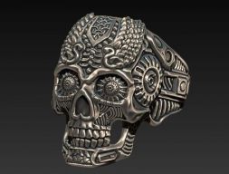 Томас Виттельсбах в стиле кольца с черепом 3D модель