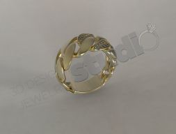 Звено Кубинское специальное кольцо с драгоценными камнями 3d модель 3D модель