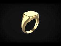 3D модель мужского кольца с печаткой