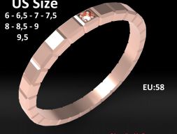 Модель 106 Chopard Facet Diamond Ring Ice Cube Pure US Размер 3D модель