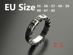 Модель 113 Chopard Big Facet 5 Diamond Ring Ice Cube Pure EU Размер 3D модель