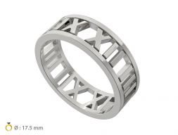 Кольцо с открытыми цифрами N137 3D модель