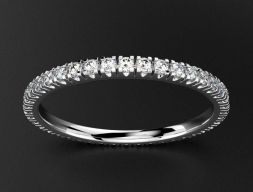 Помолвочное кольцо Pave Diamond 30 точек 3D модель