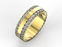 Помолвочное кольцо с бриллиантами 2 3D модель