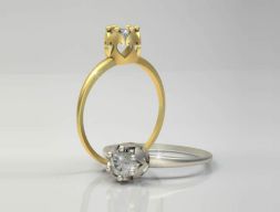 Помолвочное кольцо Ювелирное кольцо Женское кольцо модель 009 3D модель