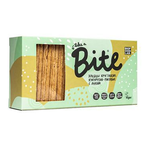 Хлебцы хрустящие кукурузно-рисовые с луком Bite (150 г)