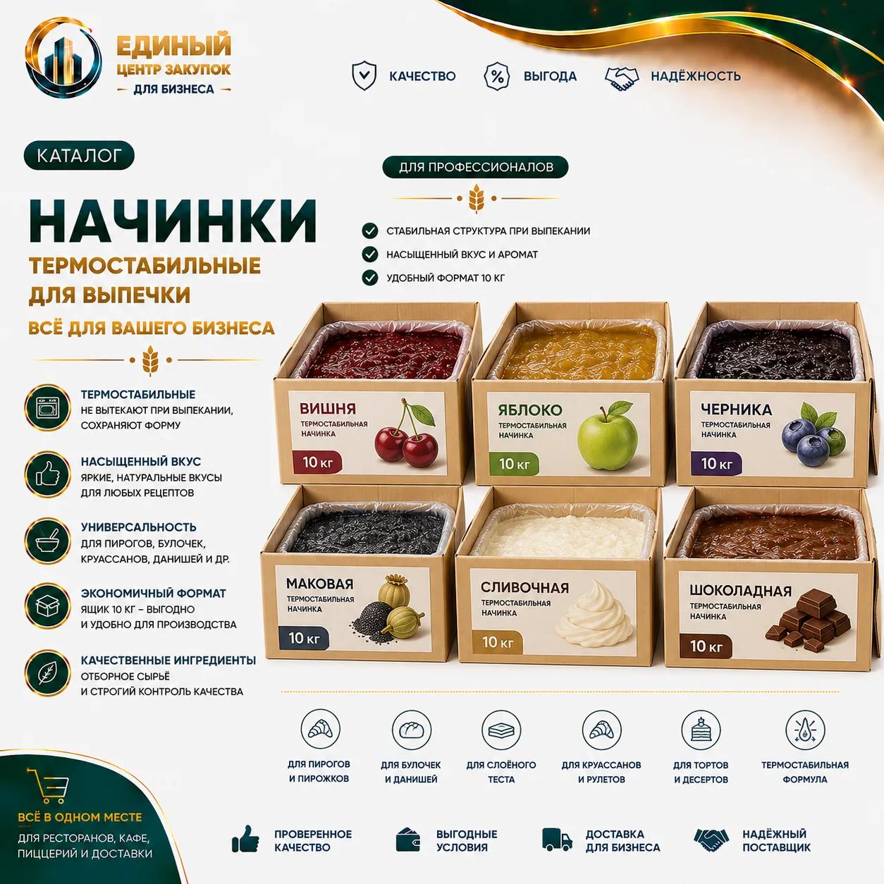 Кремовые начинки плотные
