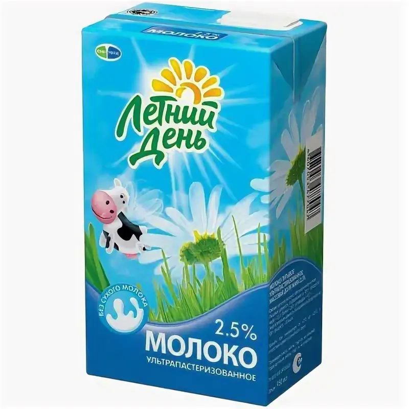 Молоко ультра 2,5% ЛЕТНИЙ ДЕНЬ 925мл./12шт/кор.