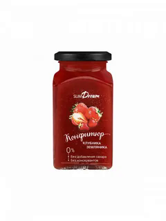 Конфитюр БЕЗ сахара Клубн+Земл 300гр с\б