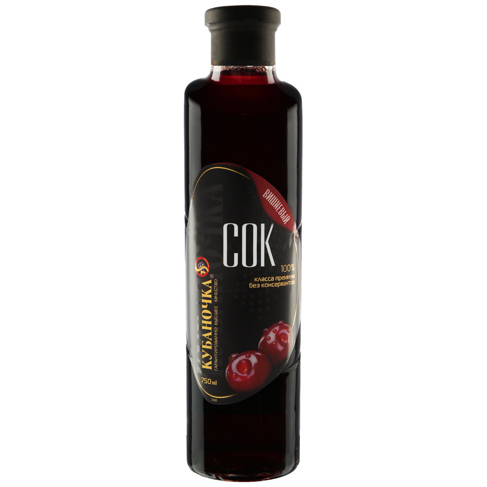 Сок Вишневый ТМ Кубаночка ст/бут.0.75л(6шт.)