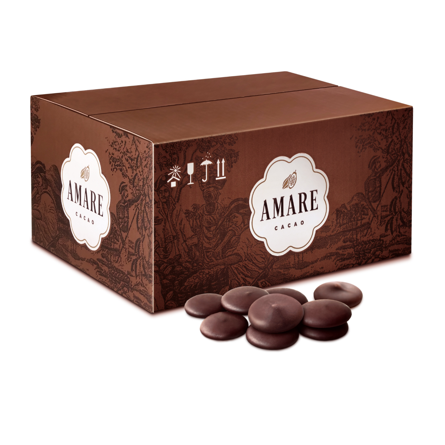 Шоколад темный Амаре дропсы 1,5кг*2шт/кор.