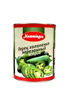 Халапеньо зеленый резан.консерв. ж/б 900г