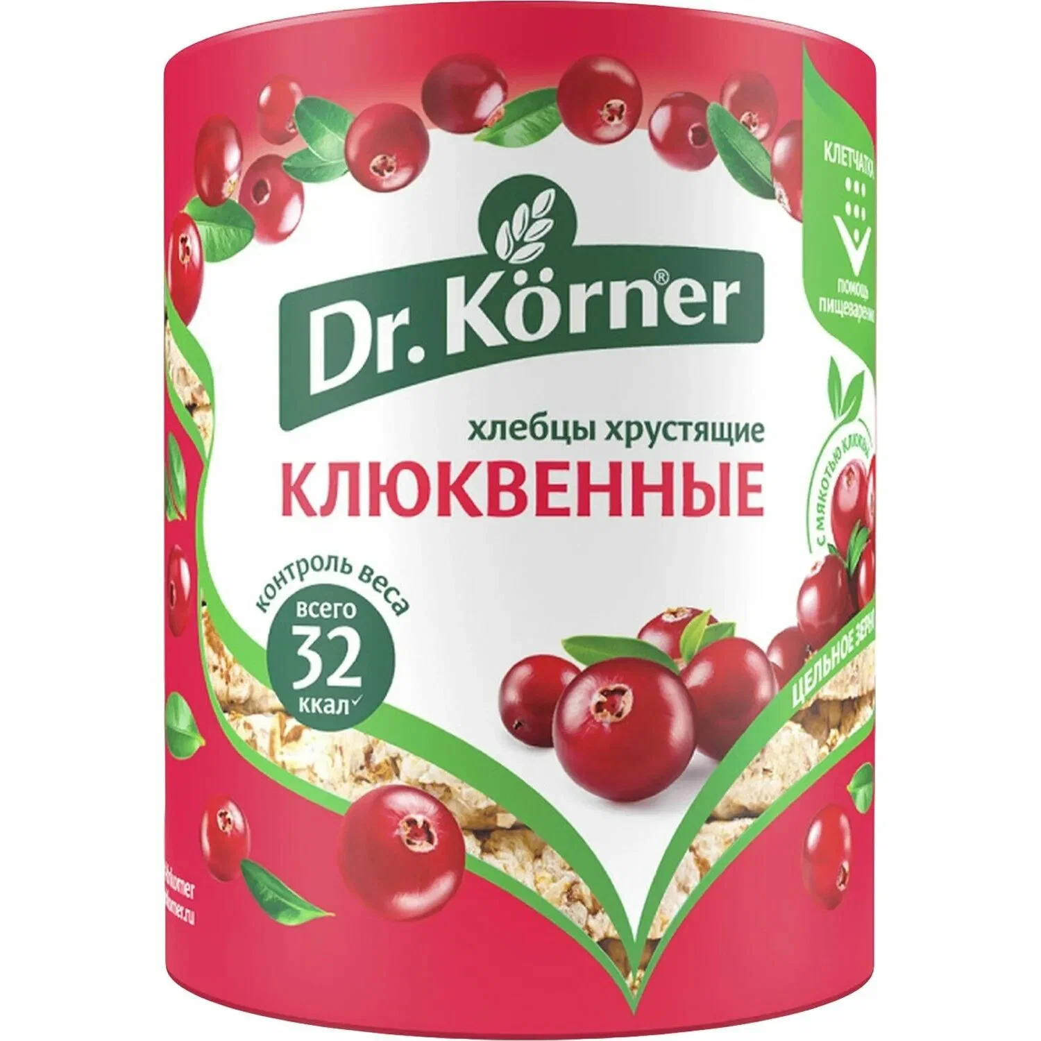 Хлебцы злаковые Dr. Korner Злаковый коктейль клюквенные 100г