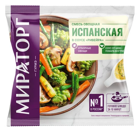 Овощная смесь Мираторг Испанская в соусе Ривейра 400г